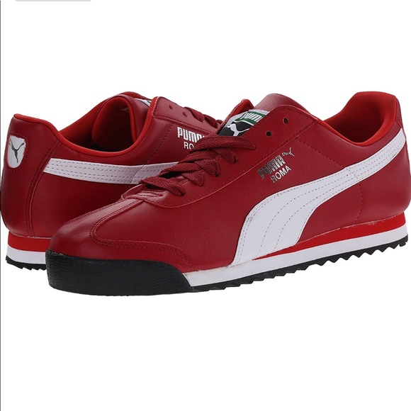 puma roma red and white